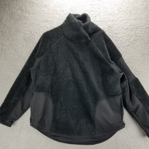 Nike Women's CJ5758-010 Sherpa Therma Fleece Training Sweater Size Small Black - Picture 4 of 9